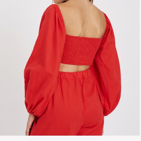 Charlie Holiday Red Somerset Top XS - Picture 2 of 7